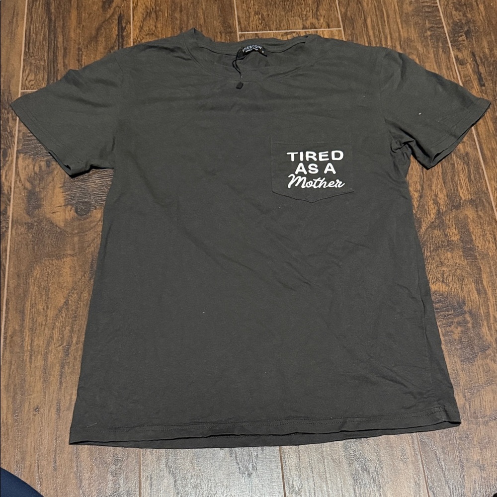 Tired As A Mother Black Long Sleeve Tee